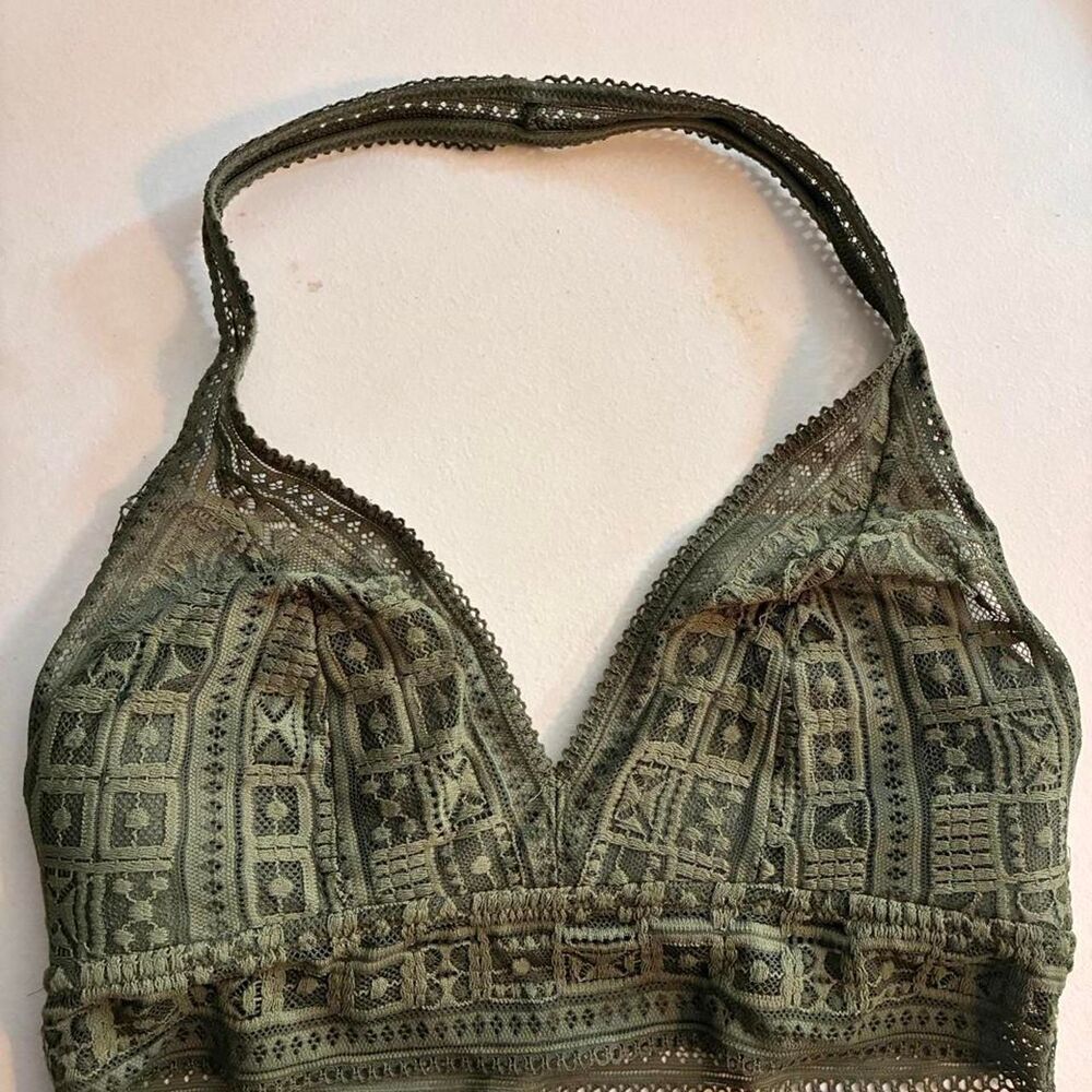 Aerie Women's Green and Khaki Bikini-and-tankini-tops